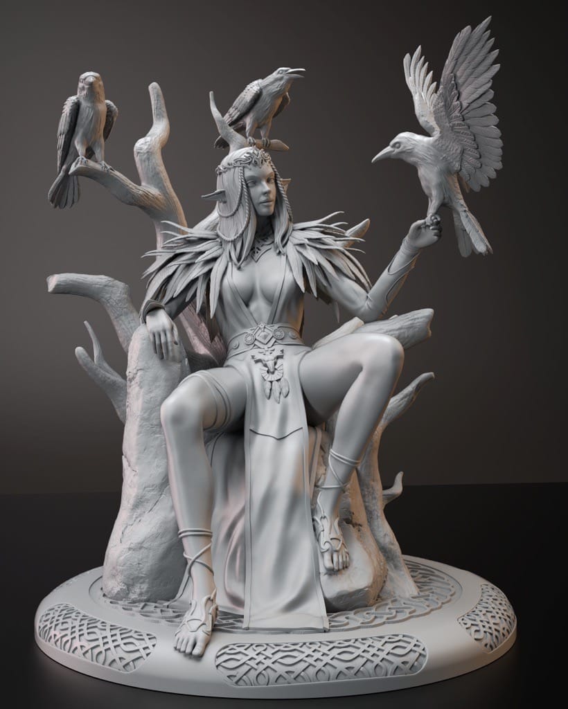 P站图纸印象馆 Gsculpt 乌鸦女王布拉尼斯 Gsculpt 乌鸦女王布拉尼斯