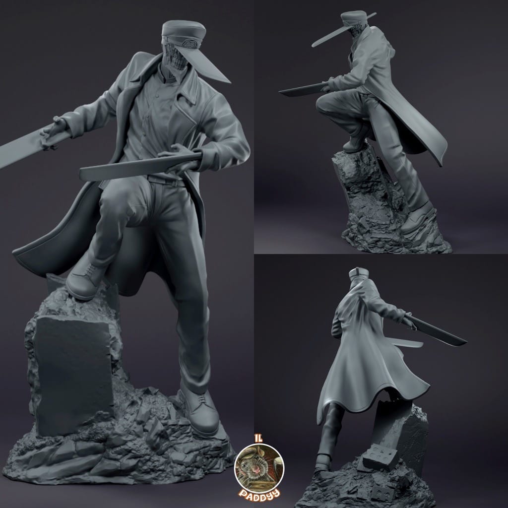 P站图纸印象馆 Il_Paddyy 链锯人 武士刀 刀男 Il_Paddyy 链锯人 武士刀 刀男