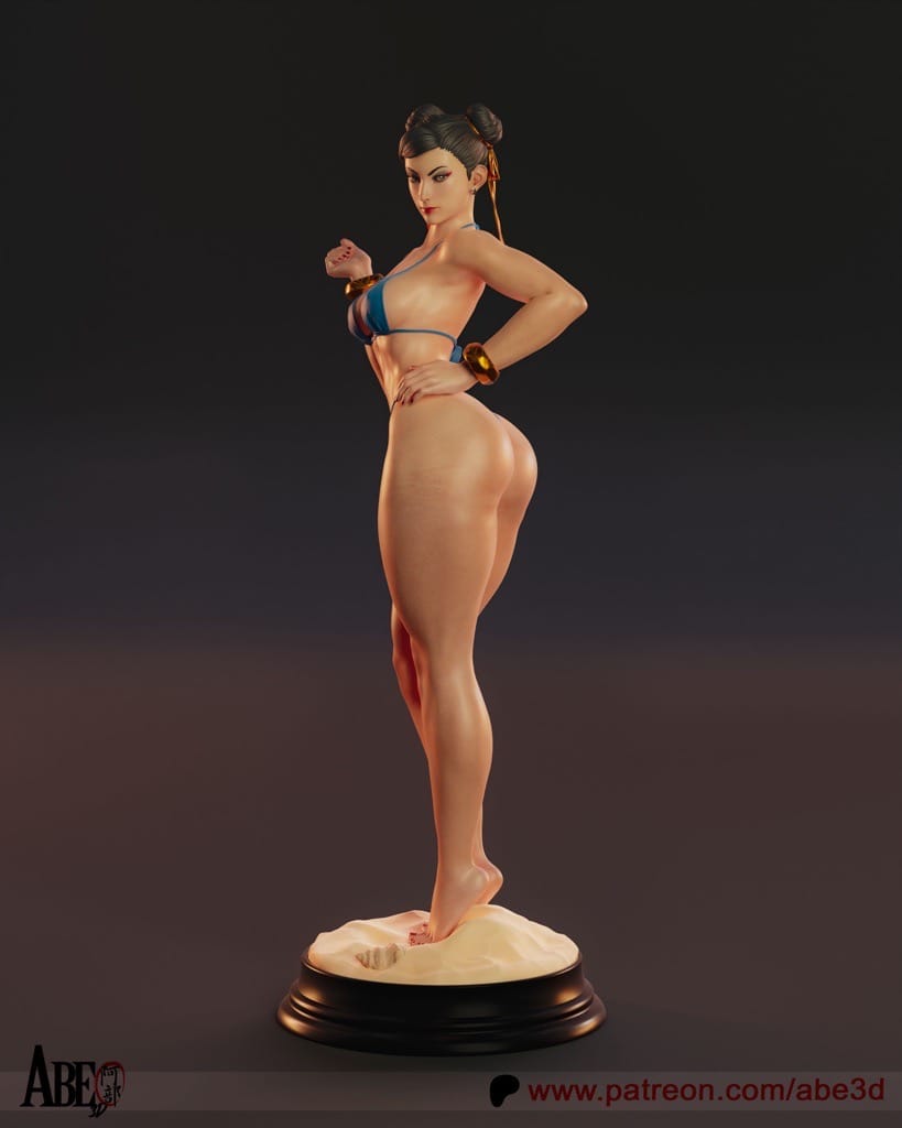 P站图纸印象馆 ABE3D 街头霸王 穿比基尼的春丽 ABE3D 街头霸王 穿比基尼的春丽