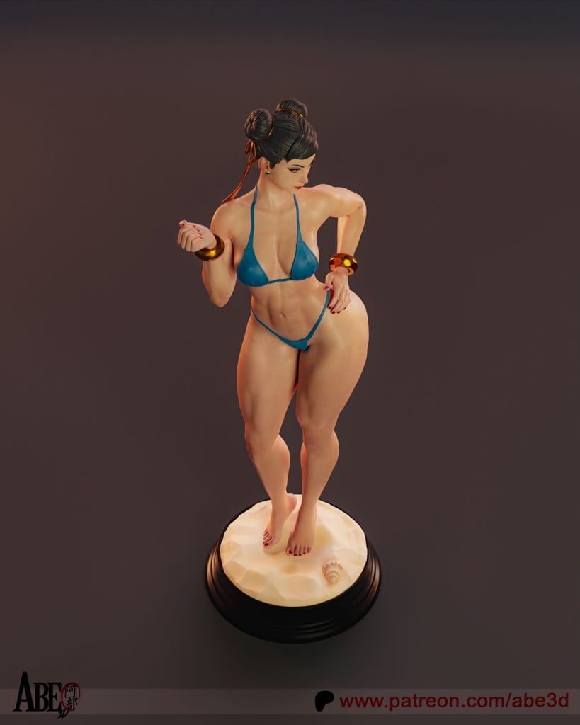 P站图纸印象馆 ABE3D 街头霸王 穿比基尼的春丽 ABE3D 街头霸王 穿比基尼的春丽