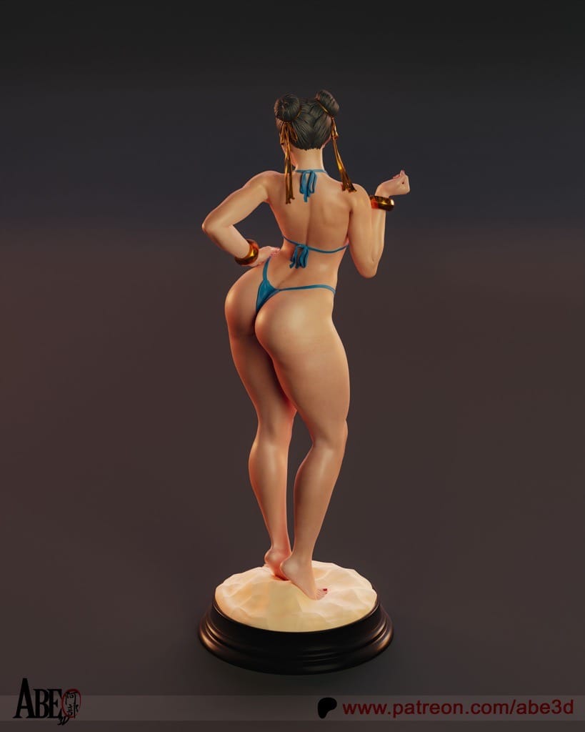 P站图纸印象馆 ABE3D 街头霸王 穿比基尼的春丽 ABE3D 街头霸王 穿比基尼的春丽