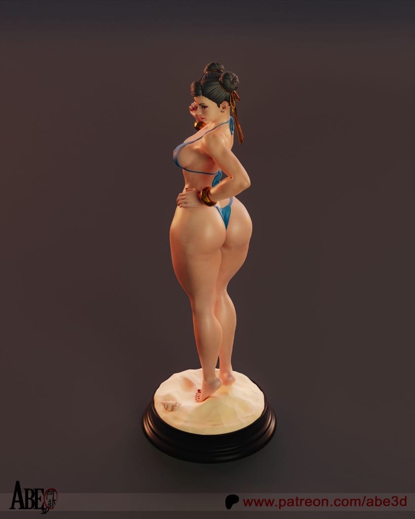 P站图纸印象馆 ABE3D 街头霸王 穿比基尼的春丽 ABE3D 街头霸王 穿比基尼的春丽