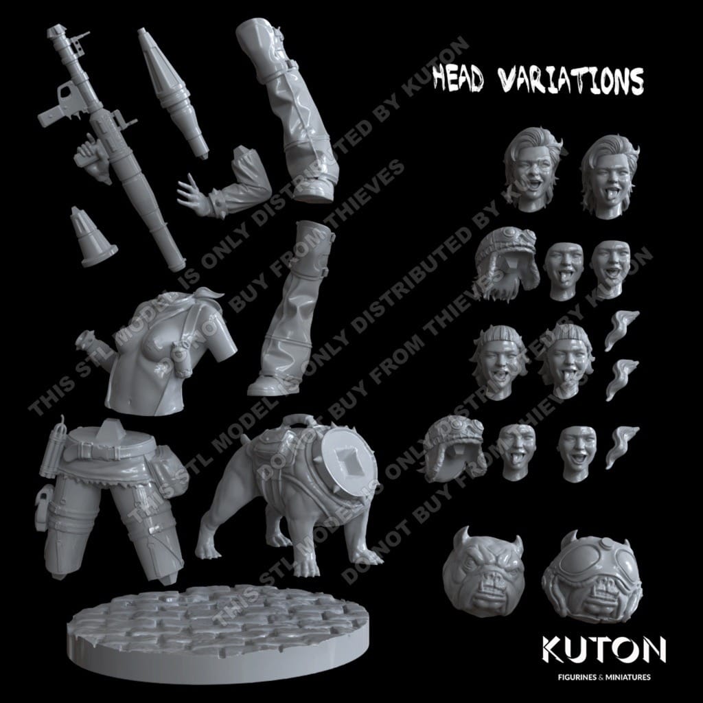 P站图纸印象馆 KUTON 火箭筒女孩 KUTON 火箭筒女孩