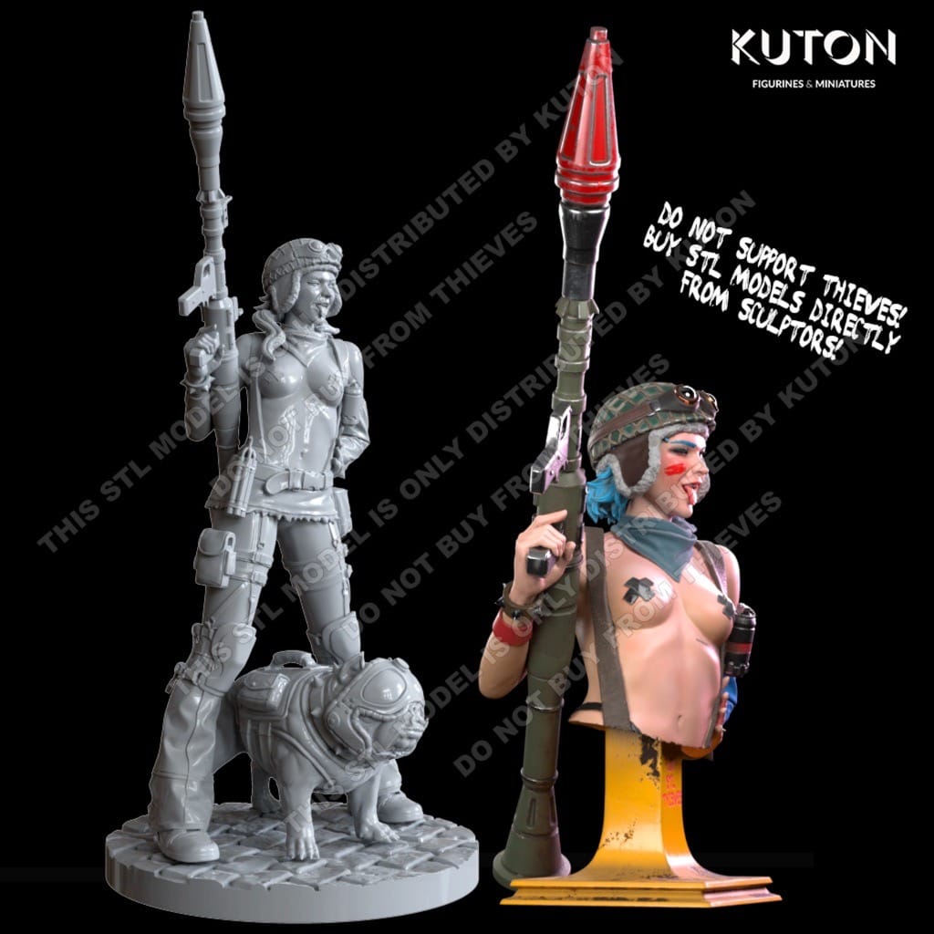 P站图纸印象馆 KUTON 火箭筒女孩 KUTON 火箭筒女孩