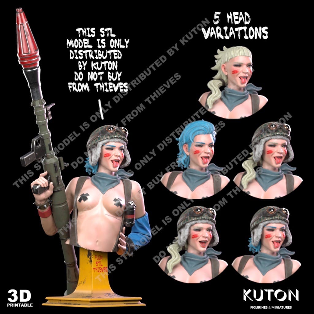 P站图纸印象馆 KUTON 火箭筒女孩 KUTON 火箭筒女孩