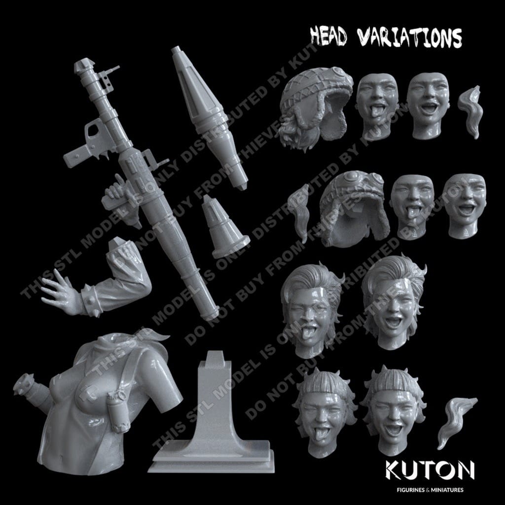 P站图纸印象馆 KUTON 火箭筒女孩 KUTON 火箭筒女孩