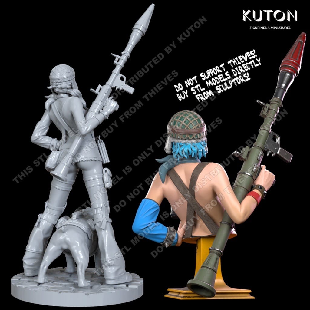 P站图纸印象馆 KUTON 火箭筒女孩 KUTON 火箭筒女孩