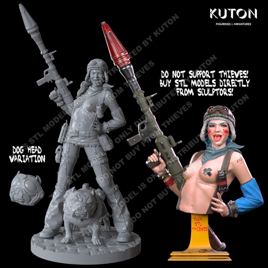 P站图纸印象馆 KUTON 火箭筒女孩 KUTON 火箭筒女孩