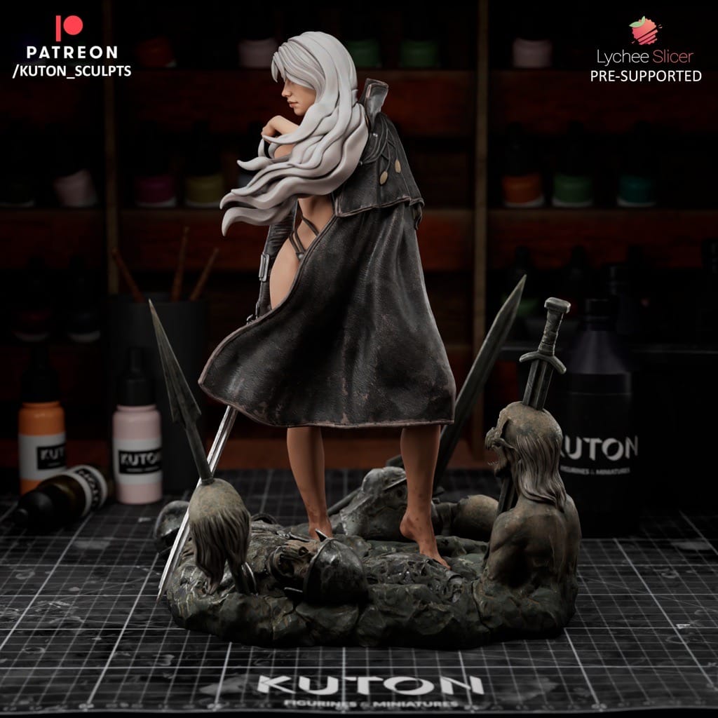 P站图纸印象馆 KUTON 虚空种子 银发女战士 KUTON 虚空种子 银发女战士