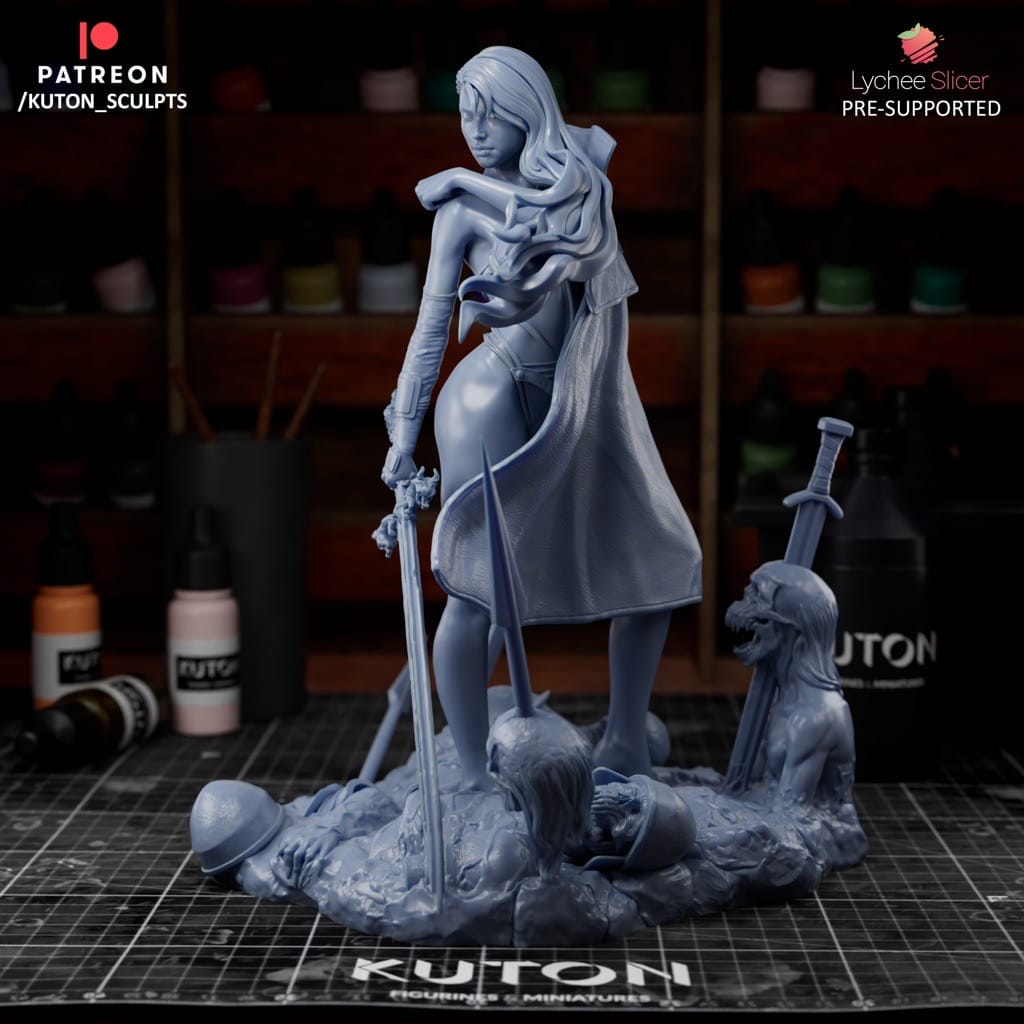 P站图纸印象馆 KUTON 虚空种子 银发女战士 KUTON 虚空种子 银发女战士