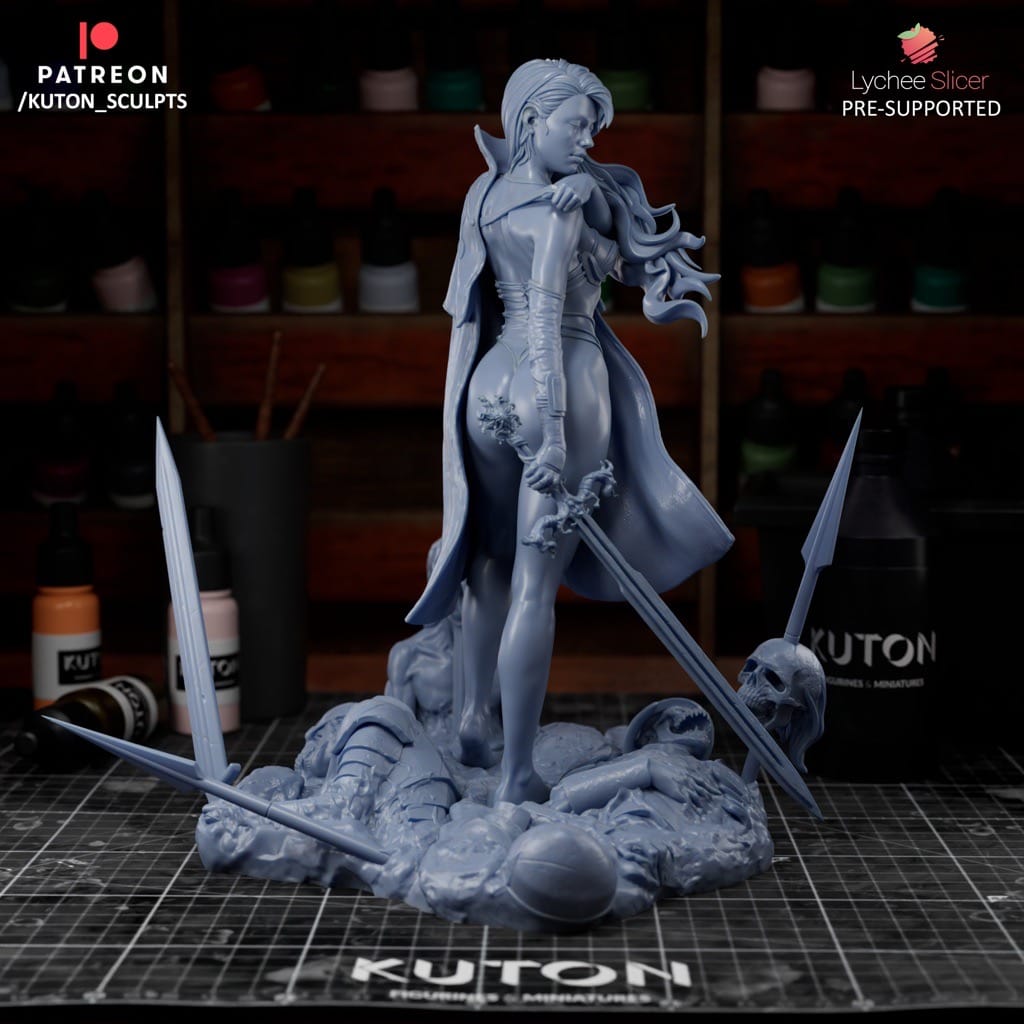 P站图纸印象馆 KUTON 虚空种子 银发女战士 KUTON 虚空种子 银发女战士