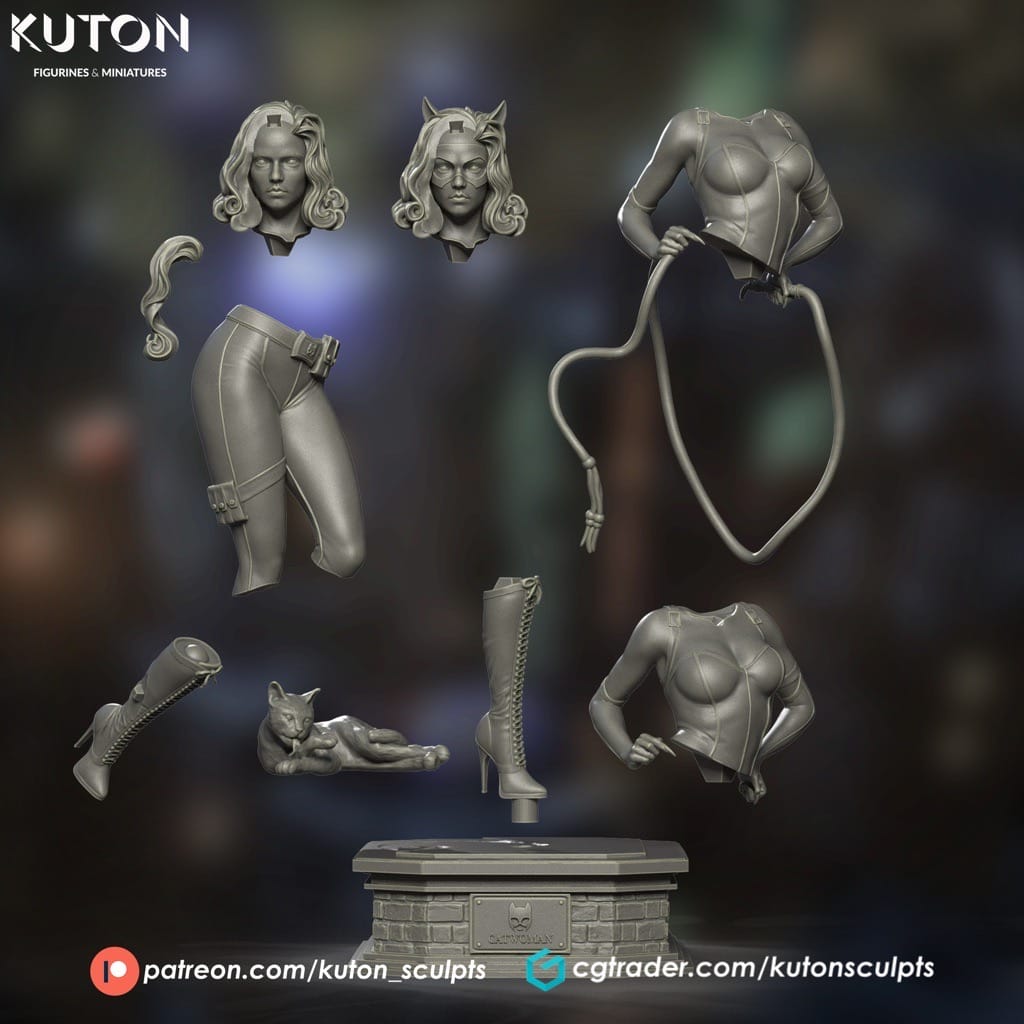 P站图纸印象馆 KUTON DC漫画 蝙蝠侠 猫女 KUTON DC漫画 蝙蝠侠 猫女