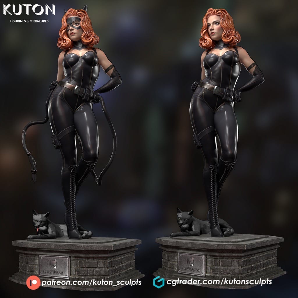 P站图纸印象馆 KUTON DC漫画 蝙蝠侠 猫女 KUTON DC漫画 蝙蝠侠 猫女