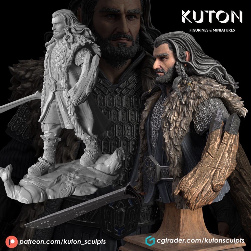 P站图纸印象馆 KUTON 霍比特人 矮人索林·橡木盾 KUTON 霍比特人 矮人索林·橡木盾