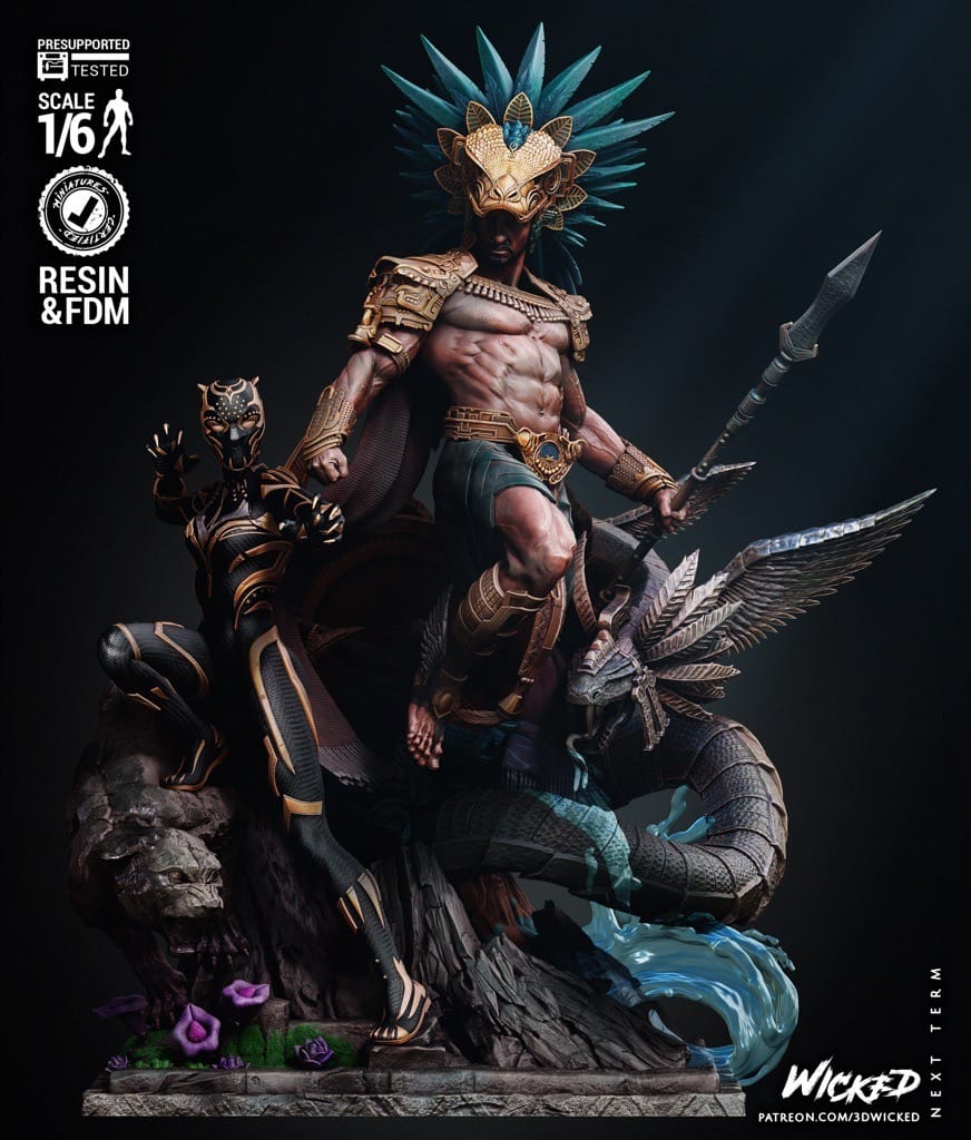 P站图纸印象馆 3DWicked 漫威 黑豹 黑豹与纳摩尔 3DWicked 漫威 黑豹 黑豹与纳摩尔