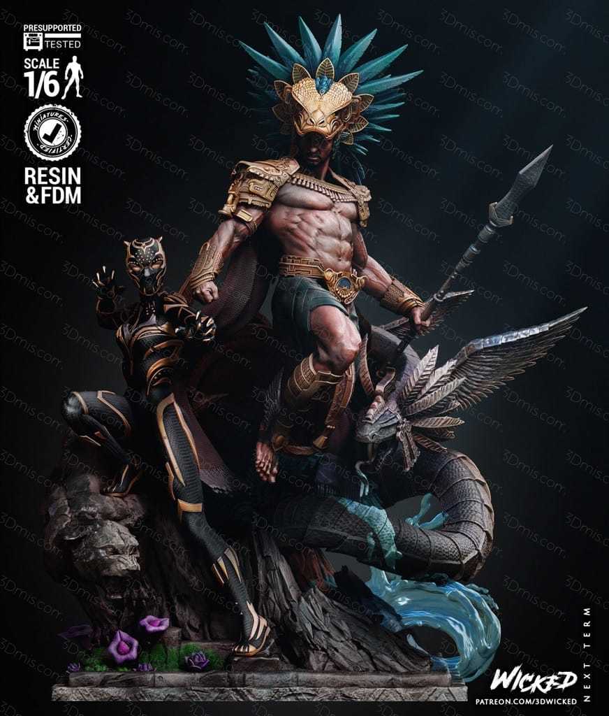 3DWicked 漫威 黑豹 黑豹与纳摩尔