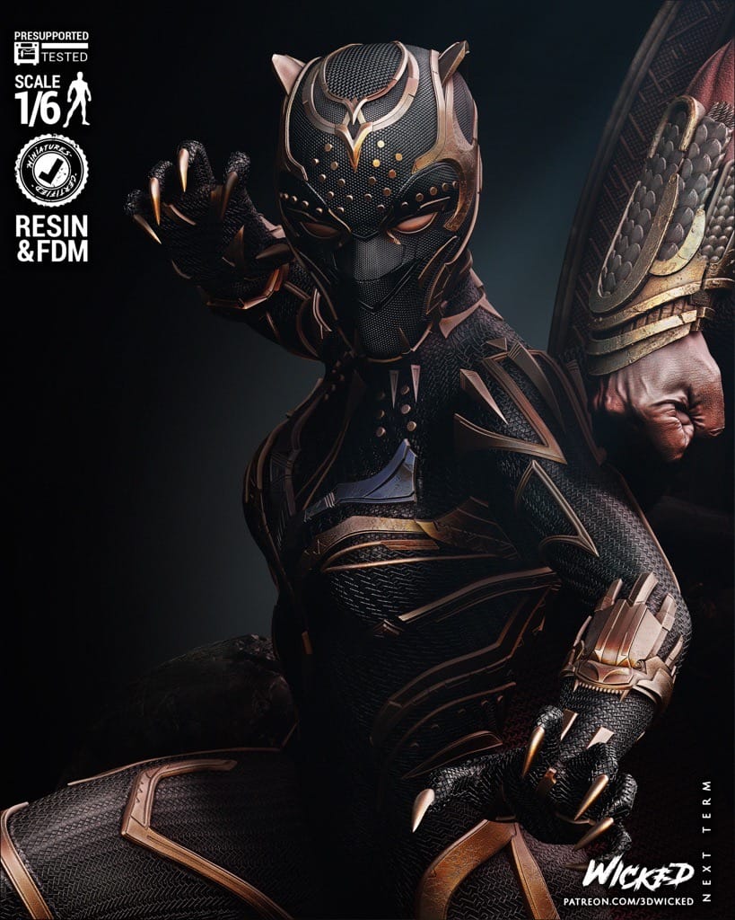 P站图纸印象馆 3DWicked 漫威 黑豹 黑豹与纳摩尔 3DWicked 漫威 黑豹 黑豹与纳摩尔