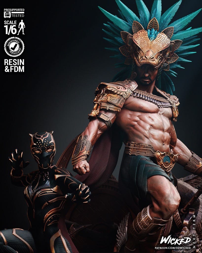 P站图纸印象馆 3DWicked 漫威 黑豹 黑豹与纳摩尔 3DWicked 漫威 黑豹 黑豹与纳摩尔