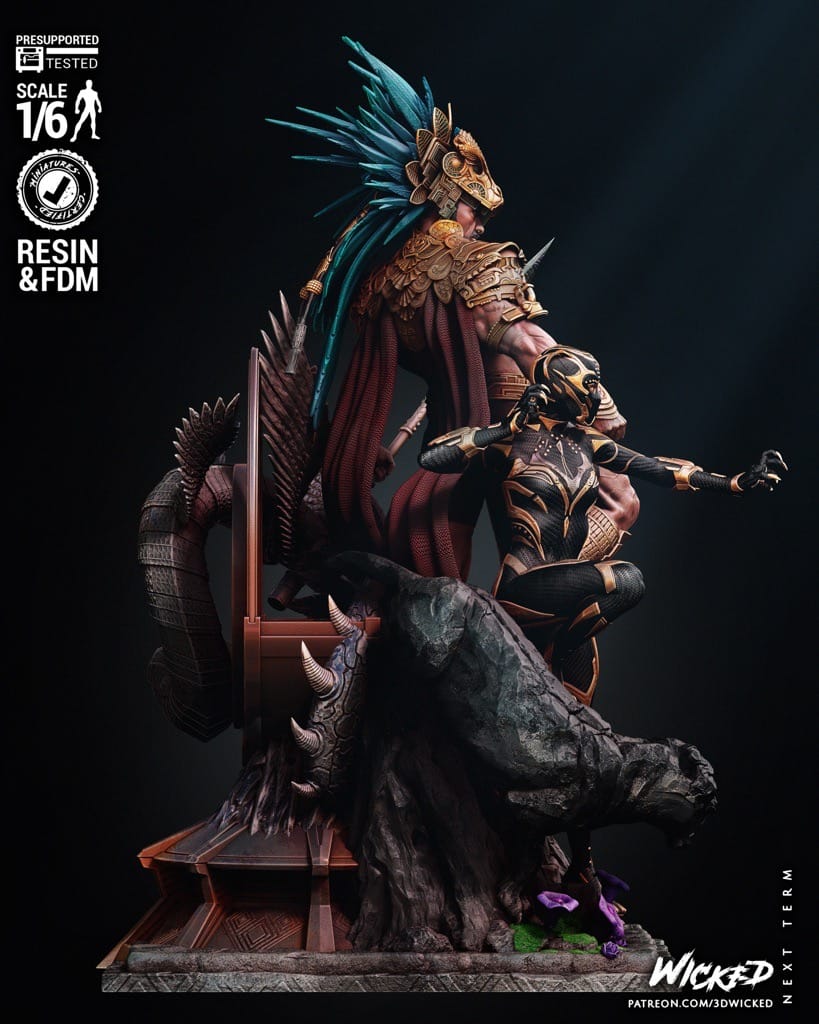 P站图纸印象馆 3DWicked 漫威 黑豹 黑豹与纳摩尔 3DWicked 漫威 黑豹 黑豹与纳摩尔