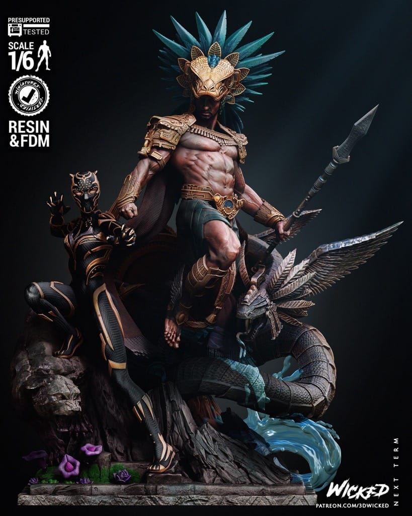 P站图纸印象馆 3DWicked 漫威 黑豹 黑豹与纳摩尔 3DWicked 漫威 黑豹 黑豹与纳摩尔