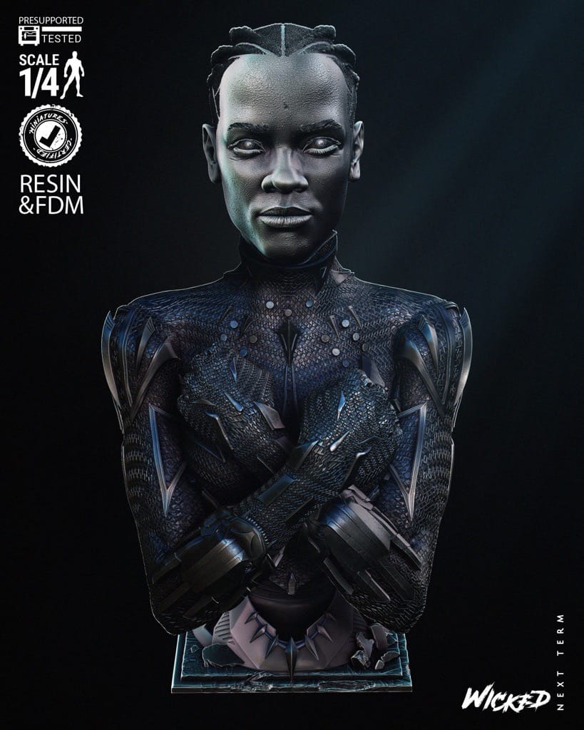 P站图纸印象馆 3DWicked 漫威 黑豹 瓦坎达公主苏里 3DWicked 漫威 黑豹 瓦坎达公主苏里