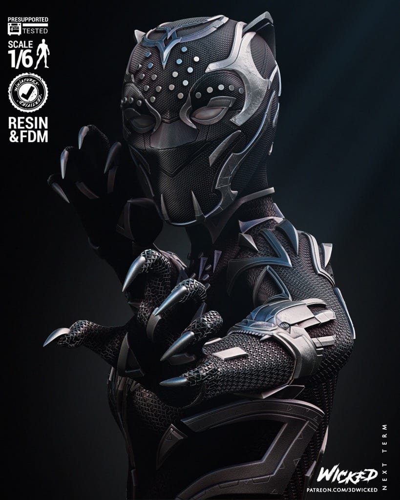 P站图纸印象馆 3DWicked 漫威 黑豹 瓦坎达公主苏里 3DWicked 漫威 黑豹 瓦坎达公主苏里