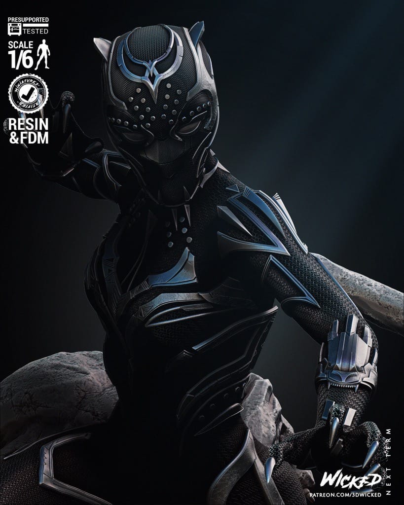 P站图纸印象馆 3DWicked 漫威 黑豹 瓦坎达公主苏里 3DWicked 漫威 黑豹 瓦坎达公主苏里