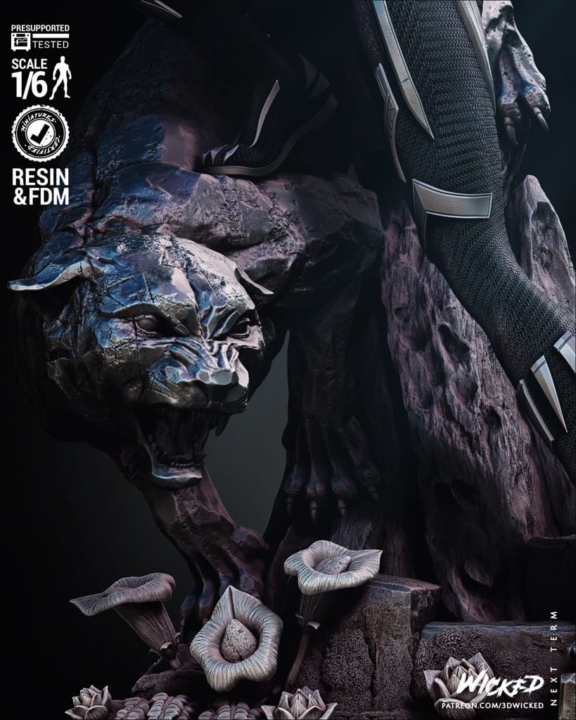 P站图纸印象馆 3DWicked 漫威 黑豹 瓦坎达公主苏里 3DWicked 漫威 黑豹 瓦坎达公主苏里