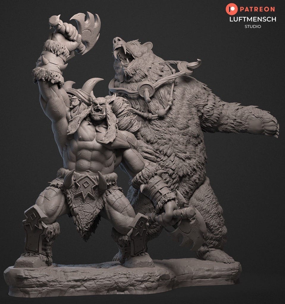 P站图纸印象馆 LuftMensch 魔兽世界 雷克萨和他的战熊 LuftMensch 魔兽世界 雷克萨和他的战熊