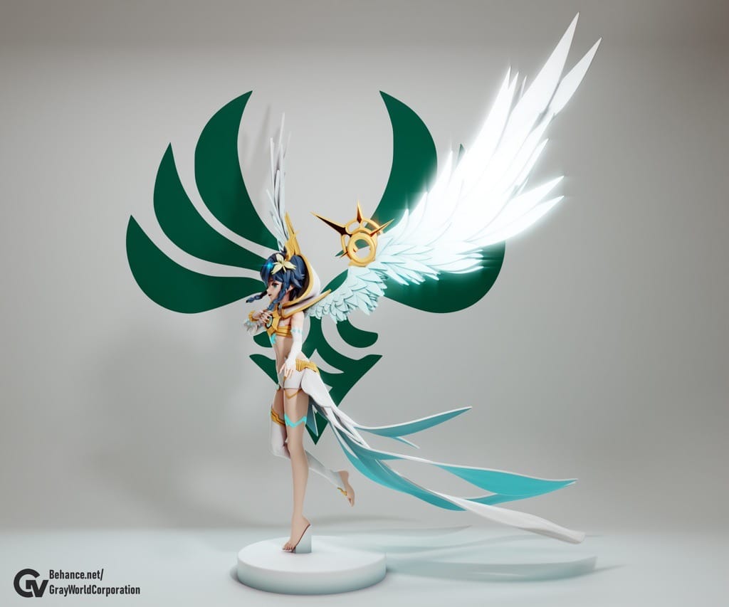 P站图纸印象馆 GrayWorld 原神 温迪 GrayWorld 原神 温迪