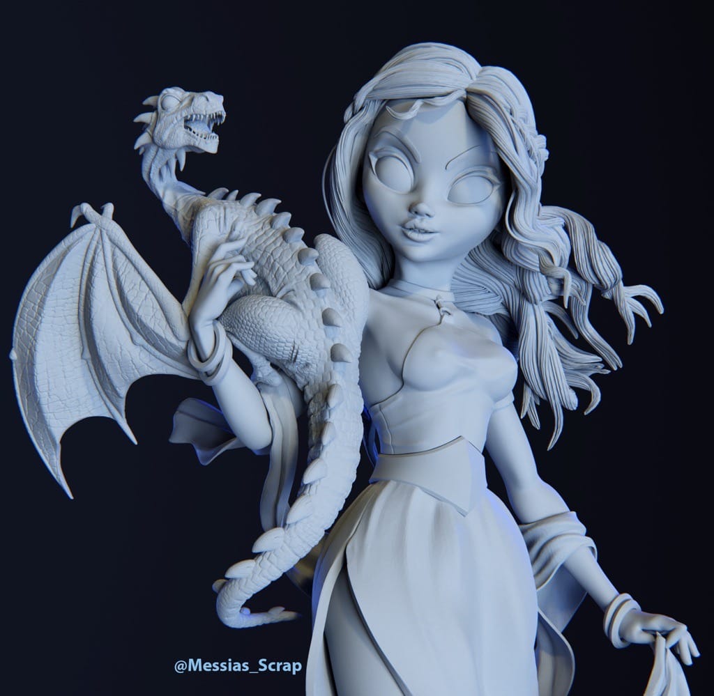 P站图纸印象馆 Messias 3D 冰与火之歌 丹妮莉丝 Messias 3D 冰与火之歌 丹妮莉丝