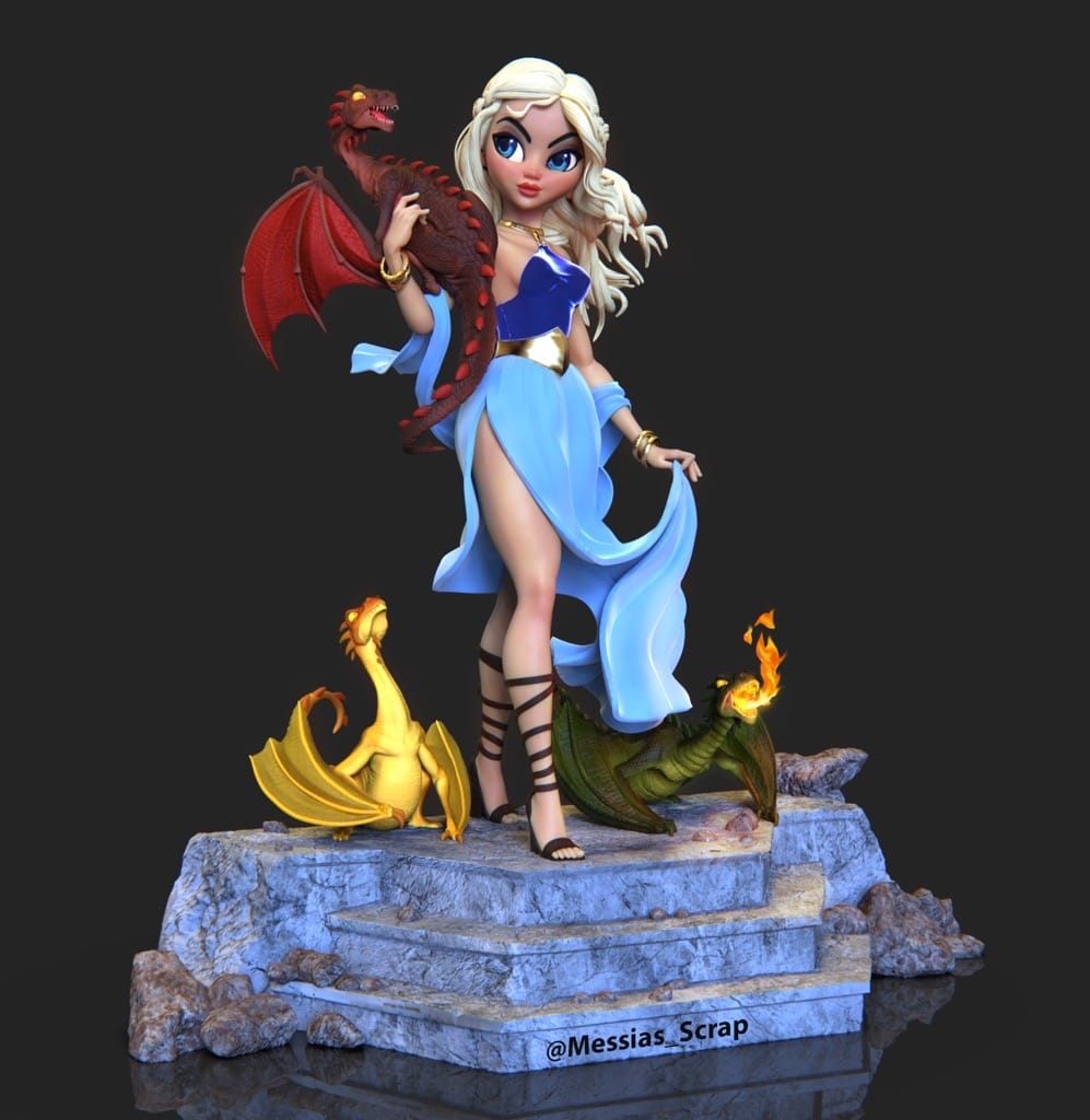 P站图纸印象馆 Messias 3D 冰与火之歌 丹妮莉丝 Messias 3D 冰与火之歌 丹妮莉丝