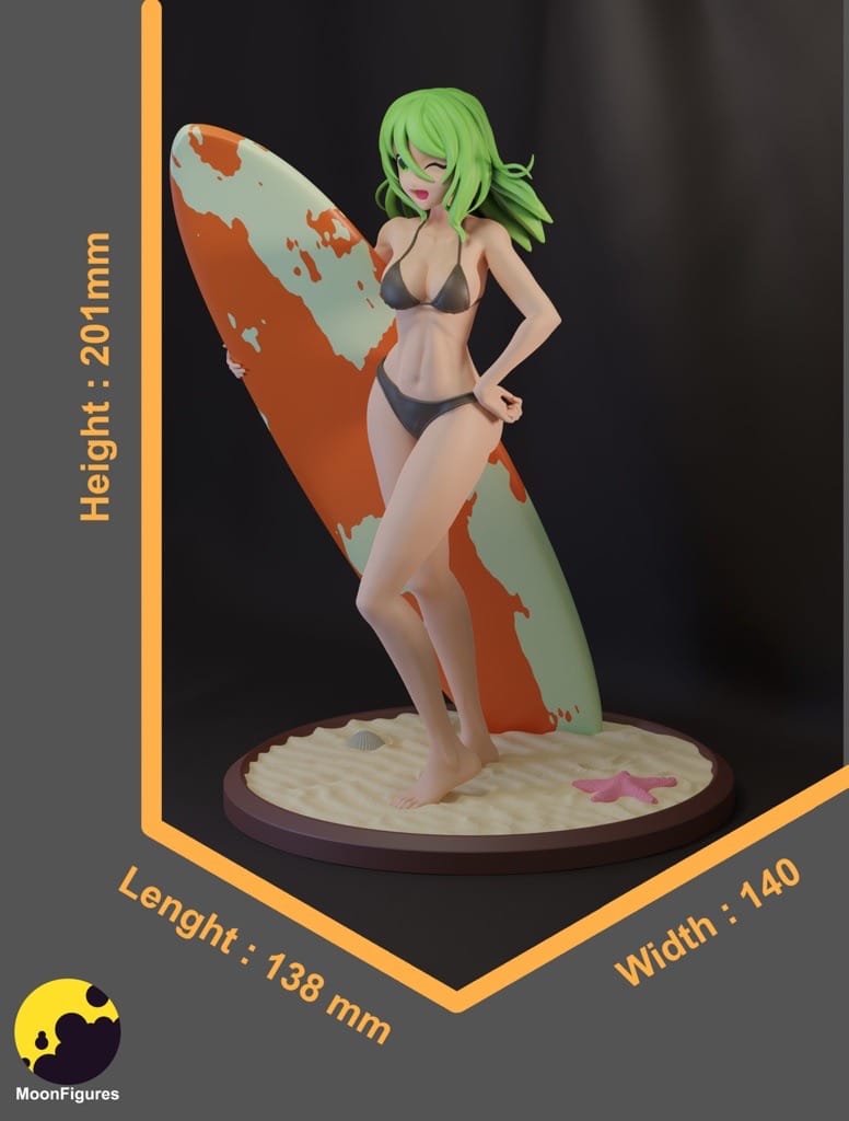 P站图纸印象馆 Moon Figures 冲浪女孩 Moon Figures 冲浪女孩