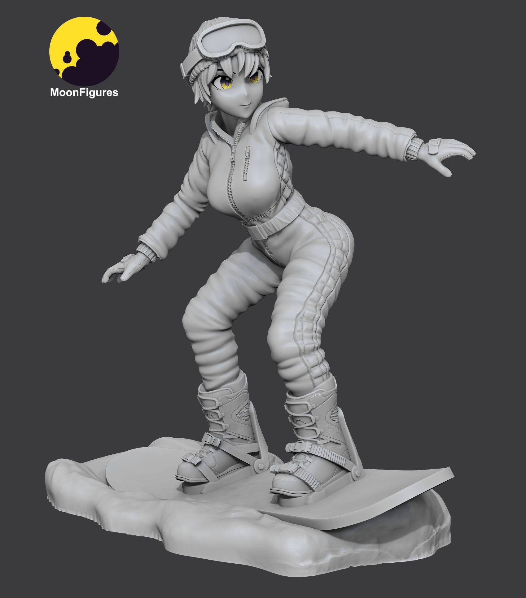 P站图纸印象馆 Moon Figures 滑雪板女孩 Moon Figures 滑雪板女孩