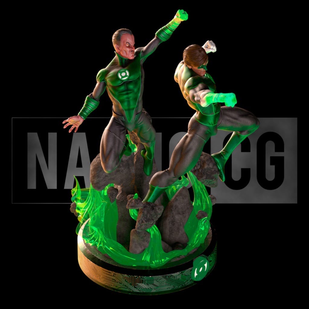 P站图纸印象馆 Nacho CG DC漫画 绿灯侠 哈尔和塔尔 Nacho CG DC漫画 绿灯侠 哈尔和塔尔