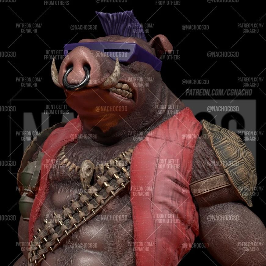 P站图纸印象馆 Nacho CG 忍者神龟 比巴和洛克史迪 Nacho CG 忍者神龟 比巴和洛克史迪