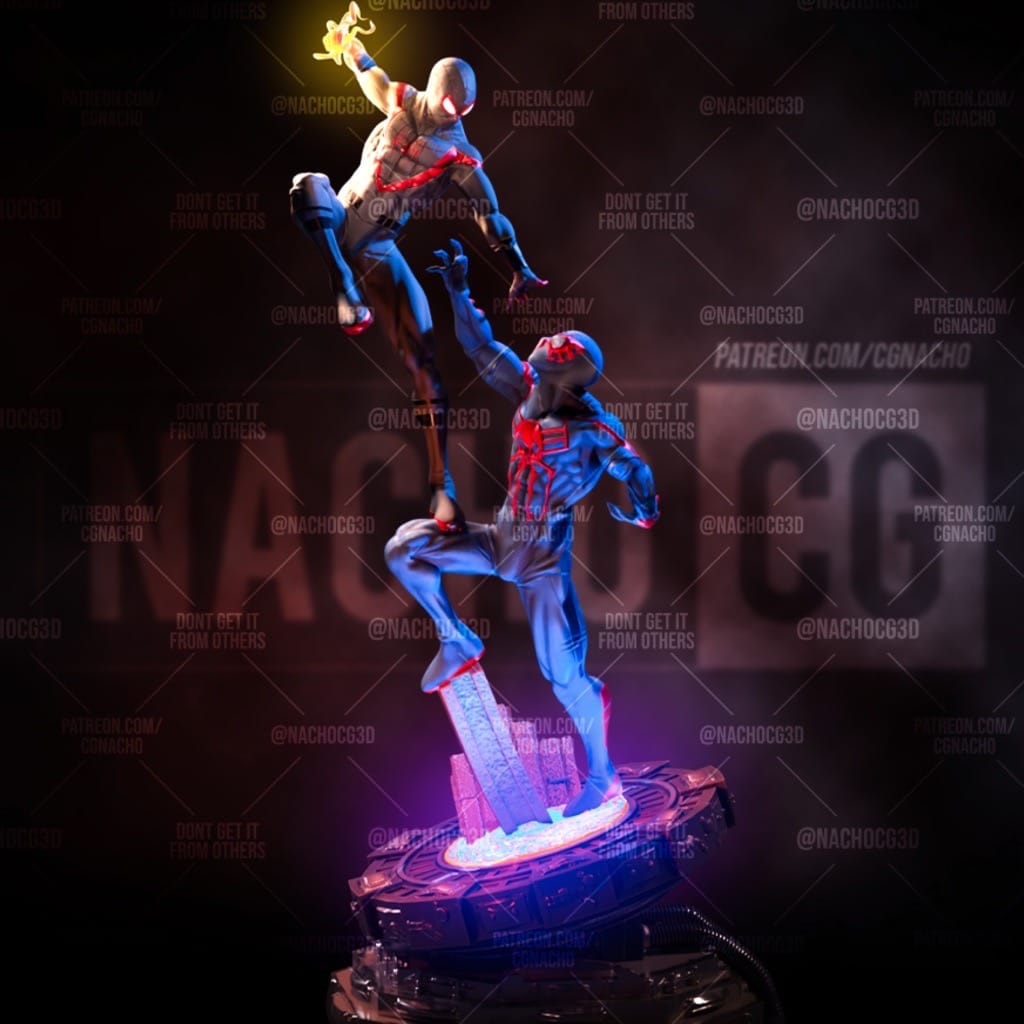 P站图纸印象馆 Nacho CG 漫威 蜘蛛侠对战迈尔斯 Nacho CG 漫威 蜘蛛侠对战迈尔斯