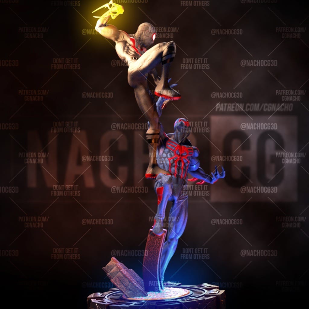 P站图纸印象馆 Nacho CG 漫威 蜘蛛侠对战迈尔斯 Nacho CG 漫威 蜘蛛侠对战迈尔斯