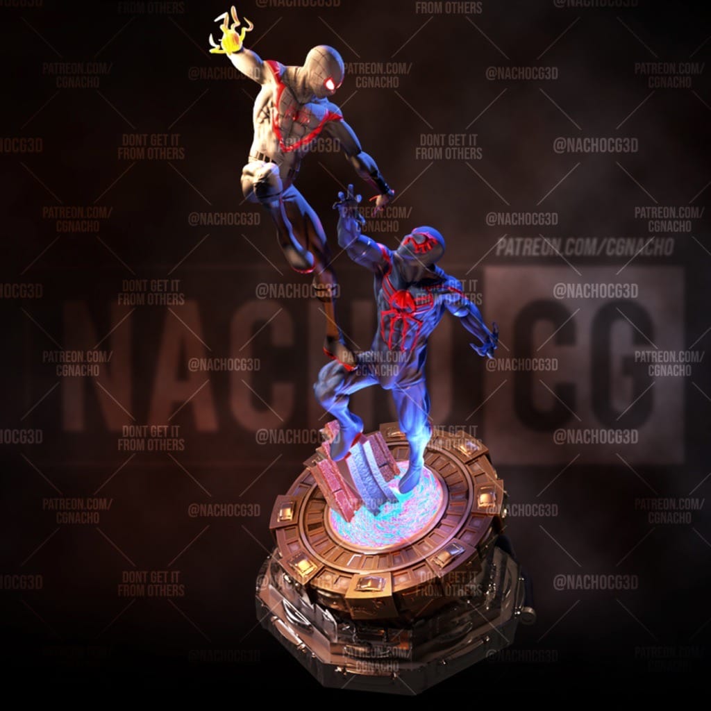 P站图纸印象馆 Nacho CG 漫威 蜘蛛侠对战迈尔斯 Nacho CG 漫威 蜘蛛侠对战迈尔斯