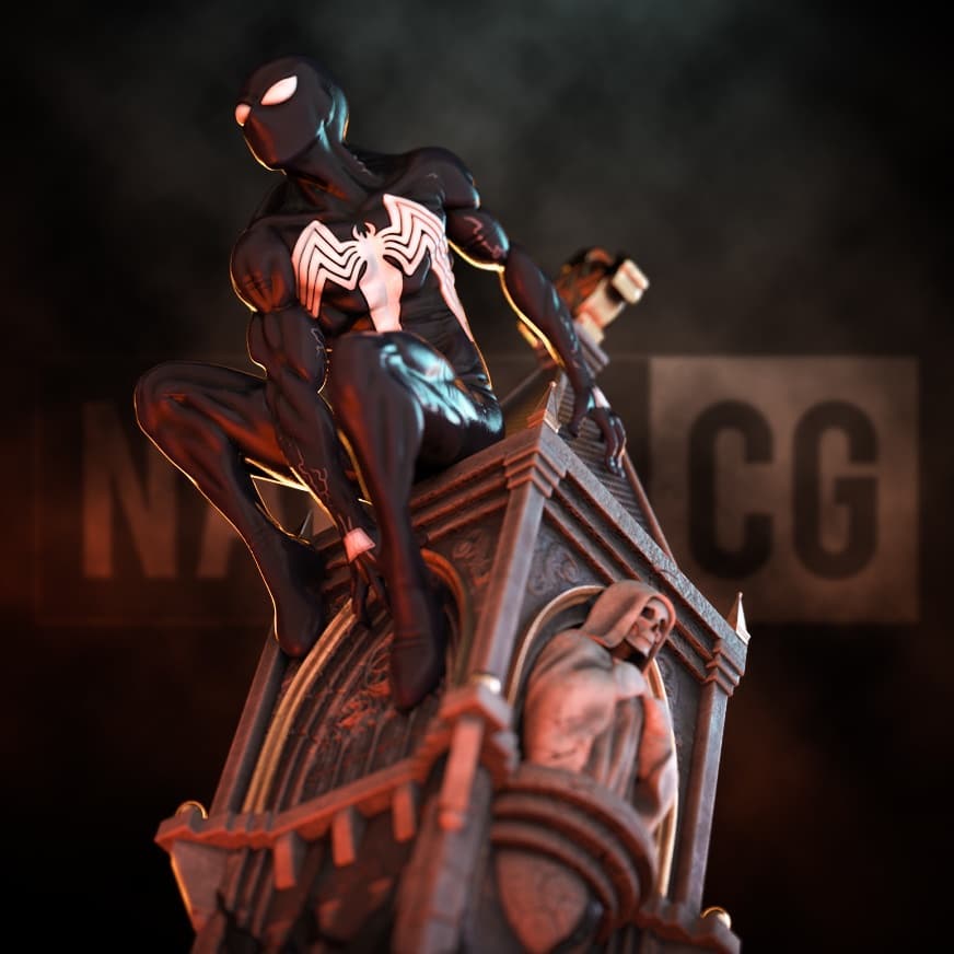 P站图纸印象馆 Nacho CG 漫威 共生体蜘蛛侠 Nacho CG 漫威 共生体蜘蛛侠