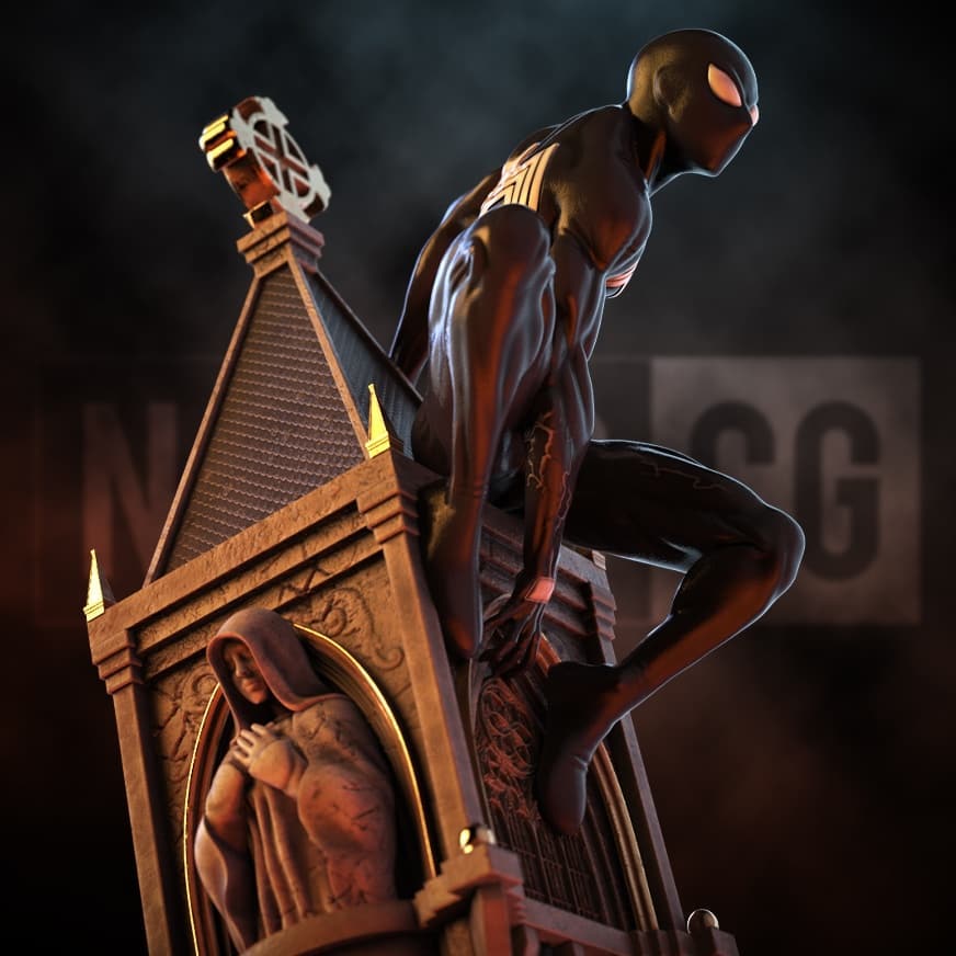 P站图纸印象馆 Nacho CG 漫威 共生体蜘蛛侠 Nacho CG 漫威 共生体蜘蛛侠