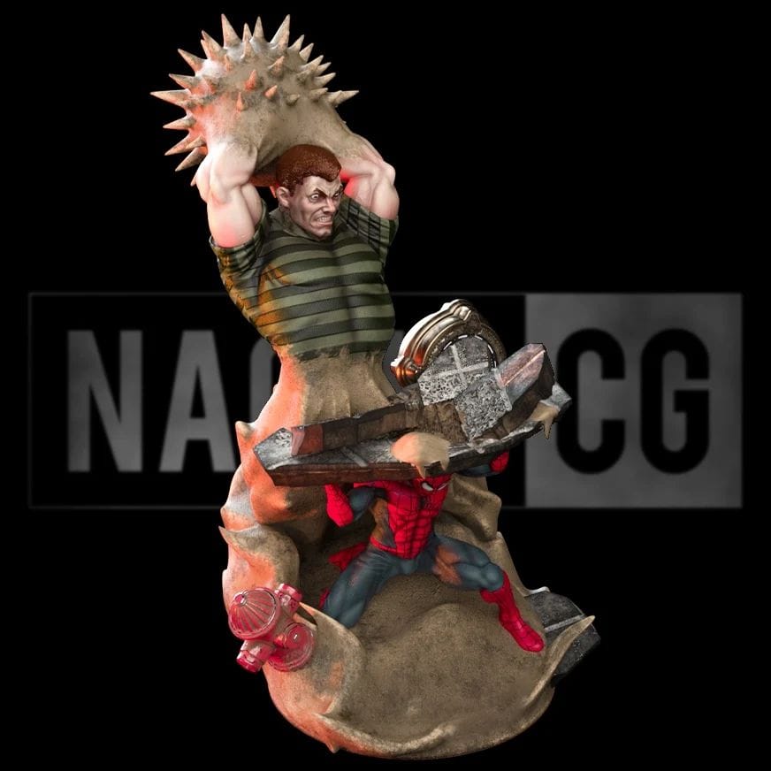 P站图纸印象馆 Nacho CG 漫威 蜘蛛侠对战流沙人 Nacho CG 漫威 蜘蛛侠对战流沙人