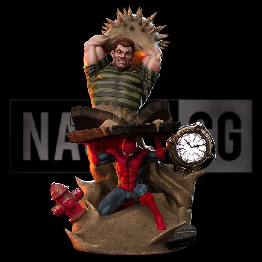 P站图纸印象馆 Nacho CG 漫威 蜘蛛侠对战流沙人 Nacho CG 漫威 蜘蛛侠对战流沙人