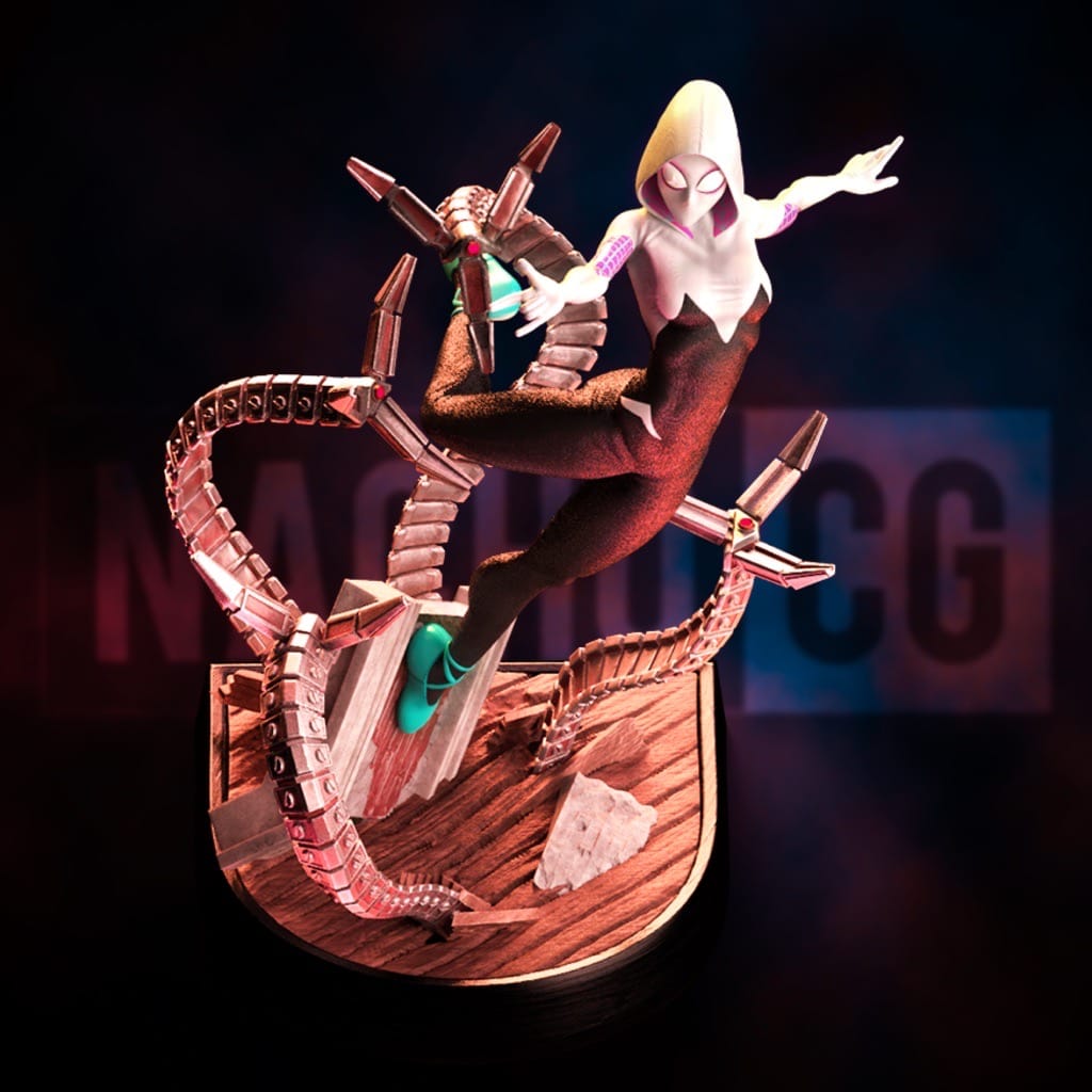 P站图纸印象馆 Nacho CG 漫威 蜘蛛格温 Nacho CG 漫威 蜘蛛格温