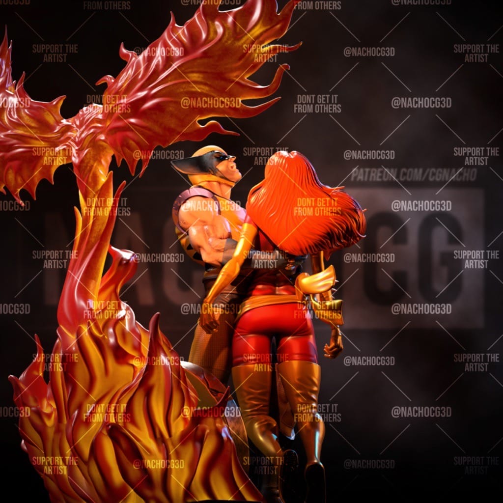 P站图纸印象馆 Nacho CG 漫威 金刚狼 凤凰女之死 Nacho CG 漫威 金刚狼 凤凰女之死