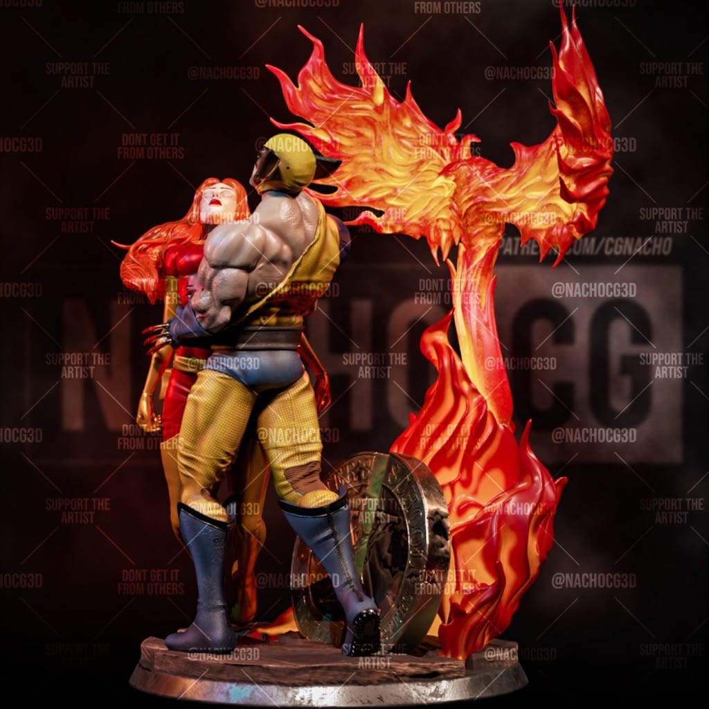 P站图纸印象馆 Nacho CG 漫威 金刚狼 凤凰女之死 Nacho CG 漫威 金刚狼 凤凰女之死