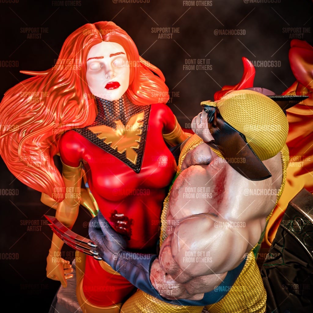 P站图纸印象馆 Nacho CG 漫威 金刚狼 凤凰女之死 Nacho CG 漫威 金刚狼 凤凰女之死