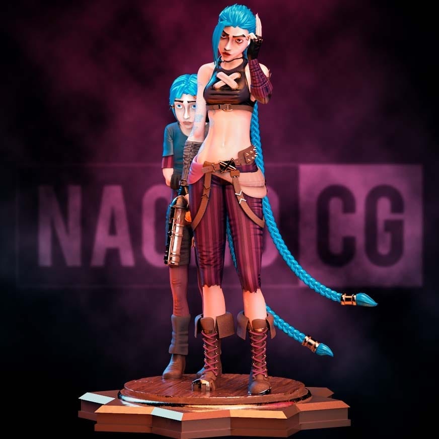 P站图纸印象馆 Nacho CG 英雄联盟 双城之战 金克丝和爆爆 Nacho CG 英雄联盟 双城之战 金克丝和爆爆