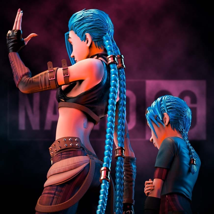 P站图纸印象馆 Nacho CG 英雄联盟 双城之战 金克丝和爆爆 Nacho CG 英雄联盟 双城之战 金克丝和爆爆