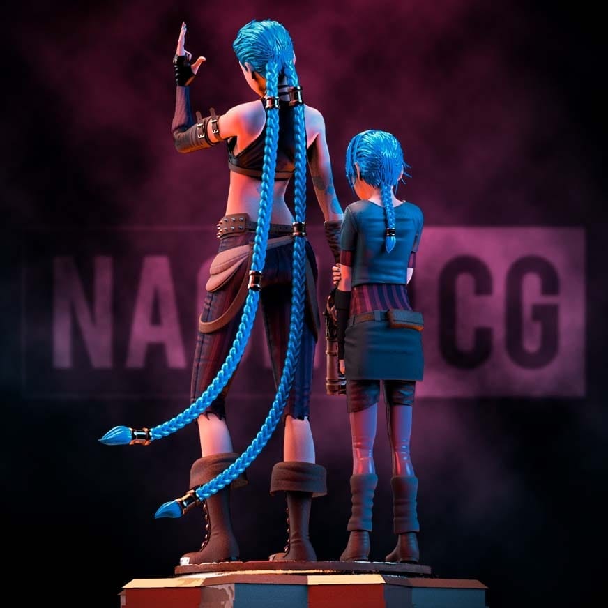 P站图纸印象馆 Nacho CG 英雄联盟 双城之战 金克丝和爆爆 Nacho CG 英雄联盟 双城之战 金克丝和爆爆